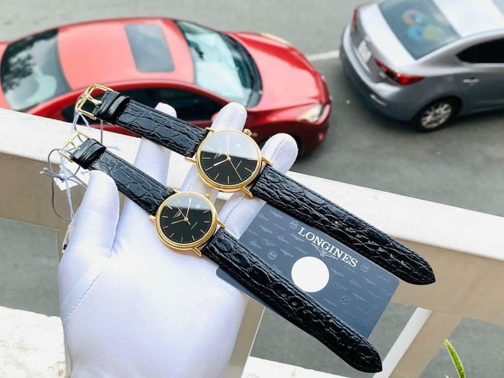 Longines Presence Black-Gold  Nữ: L4.821.2.52.2  Nam: L4.921.2.52.2